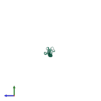 PDB entry 5apz coloured by chain, side view.