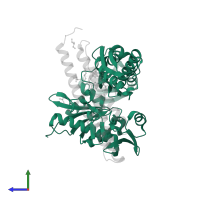 Heat shock cognate 71 kDa protein in PDB entry 5aqt, assembly 1, side view.