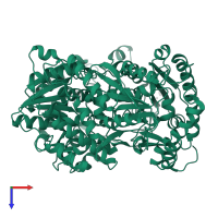 Diacetylchitobiose deacetylase in PDB entry 5b2f, assembly 1, top view.