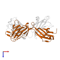 Fab light chain in PDB entry 5b4m, assembly 1, top view.