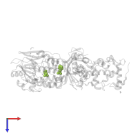 2-(N-MORPHOLINO)-ETHANESULFONIC ACID in PDB entry 5b8i, assembly 1, top view.