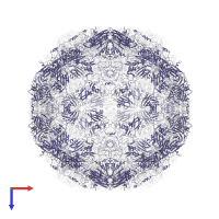 Capsid protein VP3 in PDB entry 5bnn, assembly 1, top view.