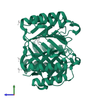 Macrophage migration inhibitory factor in PDB entry 5bsi, assembly 1, side view.