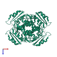 Putative transposon Tn552 DNA-invertase bin3 in PDB entry 5c35, assembly 1, top view.