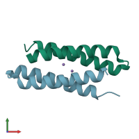 PDB entry 5c39 coloured by chain, front view.