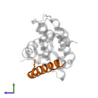 BH3-interacting domain death agonist p11 in PDB entry 5c3f, assembly 1, side view.