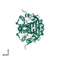 Protein arginine N-methyltransferase SFM1 in PDB entry 5c77, assembly 1, side view.