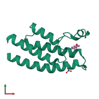 PDB entry 5c85 coloured by chain, front view.