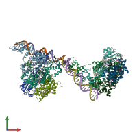 PDB entry 5c8e coloured by chain, front view.