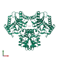 Proline dipeptidase in PDB entry 5cdv, assembly 1, front view.