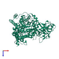 Malate synthase G in PDB entry 5cew, assembly 1, top view.