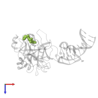 D-phenylalanyl-N-[(2S,3S)-6-{[amino(iminio)methyl]amino}-1-chloro-2-hydroxyhexan-3-yl]-L-prolinamide in PDB entry 5cmx, assembly 1, top view.