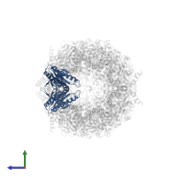Proteasome subunit beta type-4 in PDB entry 5cz8, assembly 1, side view.