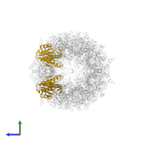 Proteasome subunit beta type-5 in PDB entry 5cz8, assembly 1, side view.