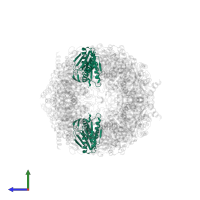 Proteasome subunit beta type-3 in PDB entry 5cz8, assembly 1, side view.