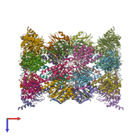 PDB entry 5cz9 coloured by chain, top view.