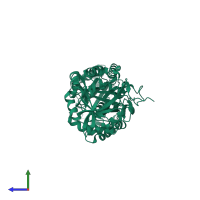 De novo kemp eliminase KE07 round 7 in PDB entry 5d37, assembly 1, side view.