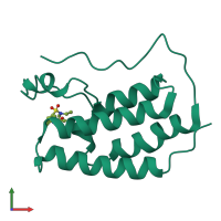 PDB entry 5d3j coloured by chain, front view.