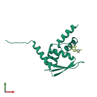 PDB entry 5dad coloured by chain, front view.