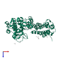 Menin in PDB entry 5ddf, assembly 1, top view.