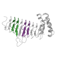 The deposited structure of PDB entry 5dem contains 12 copies of Pfam domain PF00132 (Bacterial transferase hexapeptide (six repeats)) in Acyl-[acyl-carrier-protein]--UDP-N-acetylglucosamine O-acyltransferase. Showing 2 copies in chain A.