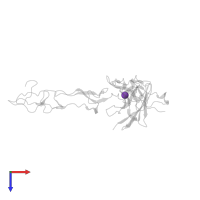 POTASSIUM ION in PDB entry 5dmj, assembly 3, top view.