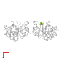 PHOSPHATE ION in PDB entry 5dor, assembly 1, top view.