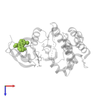 2-(3-bromophenyl)-8-fluoroquinoline-4-carboxylic acid in PDB entry 5dpv, assembly 1, top view.