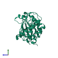 Aurora kinase A in PDB entry 5dr2, assembly 1, side view.