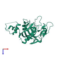 Poly [ADP-ribose] polymerase 2 in PDB entry 5dsy, assembly 1, top view.