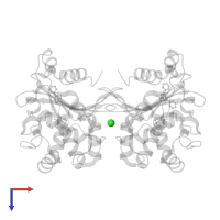 CHLORIDE ION in PDB entry 5dva, assembly 1, top view.