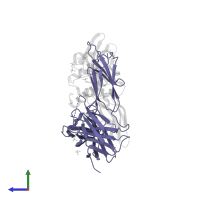 Interleukin-13 receptor subunit alpha-1 in PDB entry 5e4e, assembly 1, side view.