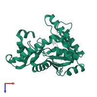 Phosphatidylinositol mannoside acyltransferase in PDB entry 5f34, assembly 1, top view.