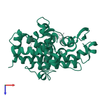 Nuclease S1 in PDB entry 5fbd, assembly 1, top view.