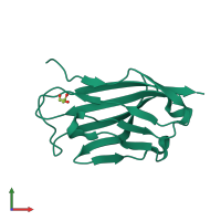 PDB entry 5feb coloured by chain, front view.