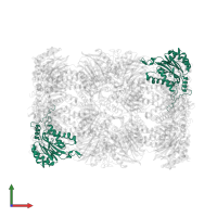 Proteasome subunit alpha type-2 in PDB entry 5fg7, assembly 1, front view.