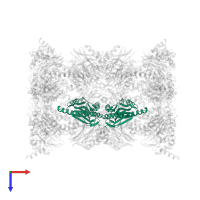 Proteasome subunit beta type-3 in PDB entry 5fg7, assembly 1, top view.