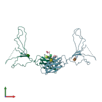 PDB entry 5fn8 coloured by chain, front view.