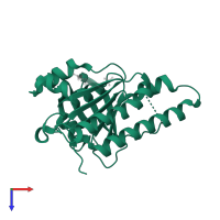 DNA repair and recombination protein RadA in PDB entry 5fot, assembly 1, top view.