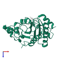 Macro domain-containing protein in PDB entry 5fsy, assembly 1, top view.