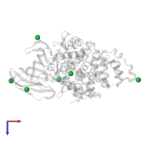 YTTERBIUM (III) ION in PDB entry 5fwq, assembly 1, top view.