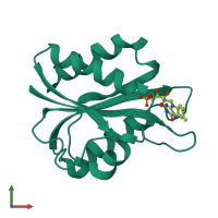 PDB entry 5fx2 coloured by chain, front view.
