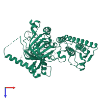 Histone demethylase UTY in PDB entry 5fym, assembly 1, top view.