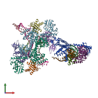 PDB entry 5gio coloured by chain, front view.