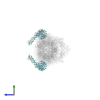 26S proteasome non-ATPase regulatory subunit 2 in PDB entry 5gjr, assembly 1, side view.