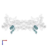 26S proteasome non-ATPase regulatory subunit 2 in PDB entry 5gjr, assembly 1, top view.