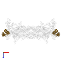 26S proteasome non-ATPase regulatory subunit 1 in PDB entry 5gjr, assembly 1, top view.