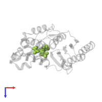 PINACOL[[2-AMINO-ALPHA-(1-CARBOXY-1-METHYLETHOXYIMINO)-4-THIAZOLEACETYL]AMINO]METHANEBORONATE in PDB entry 5gld, assembly 1, top view.