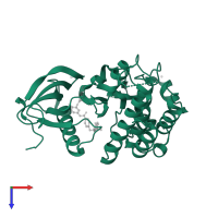 Platelet-derived growth factor receptor alpha in PDB entry 5grn, assembly 1, top view.