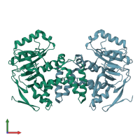 PDB entry 5h61 coloured by chain, front view.